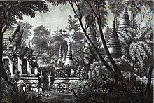 Image 4Ruins in Vientiane, depicted by Louis Delaporte during the Mekong Expedition led by Francis Garnier (c. 1867). (from History of Laos)