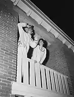 Dutch couple come out to watch Sputnik 1 pass, 1957