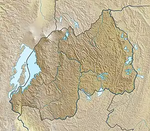 Location of the lake in Rwanda