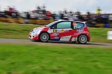 Sébastien Ogier with a Citroën C2 S1600 in 2008 Rallye Deutschland.