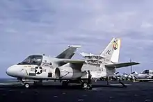 An S-3A Viking from VS-29 on the USS Carl Vinson in 1985.