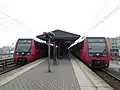 Two S-trains of the A-line at the station