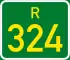 Regional route R324 shield