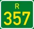 Regional route R357 shield