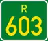 Regional route R603 shield