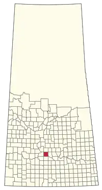 Location of the RM of Huron No. 223 in Saskatchewan