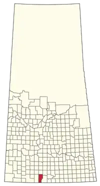 Location of the RM of Waverley No. 44 in Saskatchewan