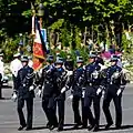 Flag of the French National Police and the Security Service of the Ministry of the Interior (SSMI)