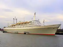 Rotterdam as she is today, permanently moored as a hotel and museum.