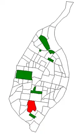 Location (red) of Bevo Mill within St. Louis