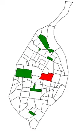 Location (red) of Midtown within St. Louis