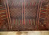 An ornate berchla ceiling in the 16th-century Saadian Tombs