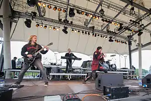 Bloodbound performing in 2015