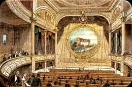 interior of Victorian playhouse, with stalls, circle and at top gallery