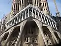 iesus nazarenus rex iudæorum on the side of the Sagrada Familia