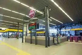 Entrance to Plaza de los Virreyes station at the Premetro's Intendente Saguier terminal.