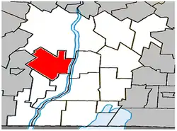 Location within Le Haut-Richelieu RCM.