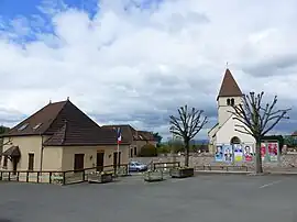 Town hall and church