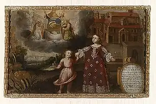 "Saint Catherine as a child sees Jesus Pontiff", painted in 1631, part of the museum collection.