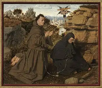 Saint Francis of Assisi Receiving the Stigmata, Jan van Eyck, c. 1430–1432, Turin version