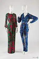 Yves Saint Laurent Rive Gauche, c. 1970 (left), Halston, c. 1976 (right)