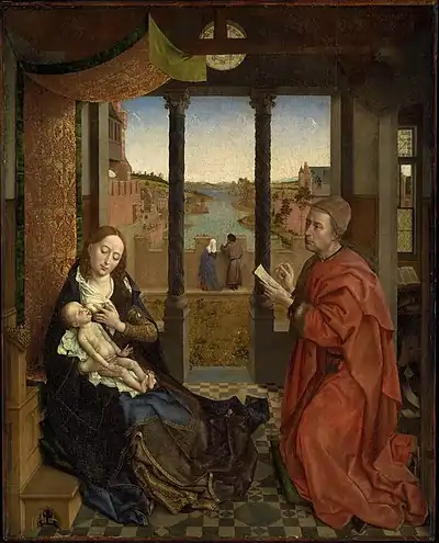 Rogier van der Weyden, Saint Luke Drawing the Virgin, c. 1435–1440. Museum of Fine Arts, Boston