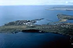 alt=Aerial view of St. Paul Island