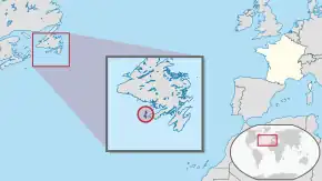 Location of Saint Pierre and Miquelon