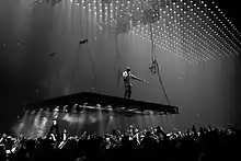 West performing on the Saint Pablo Tour in 2016.