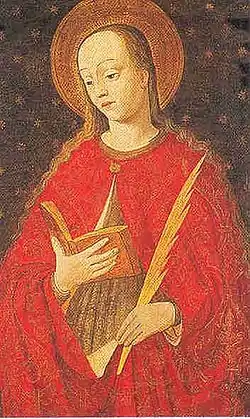 Saint Devota, virgin-martyr in Corsica, patron-saint of both Corsica and Monaco.