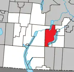 Location within Memphrémagog RCM