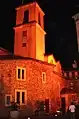 Town church at night