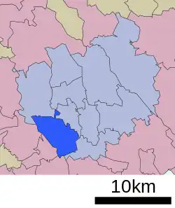 Location of Sakura-ku in Saitama