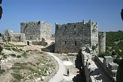 Ruined towers made of stone