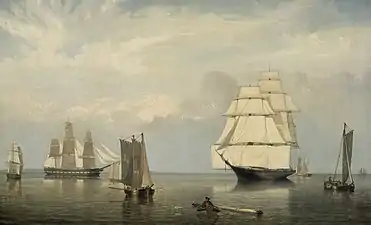 Salem Harbor, oil on canvas, Fitz Henry Lane, 1853. Museum of Fine Arts, Boston