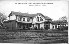 View of the old station buildings.