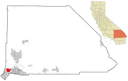 Location of Rancho Cucamonga in San Bernardino County