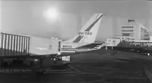 A jetliner on the apron