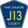 County Road J13 marker