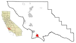 Location in San Luis Obispo County and the state of California