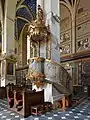 Baroquepulpit of the cathedral.