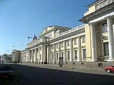 The doric colonnade, building housing the Russian Museum and the Russian Museum of Ethnography.