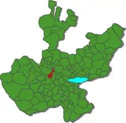 Location of the municipality in Jalisco