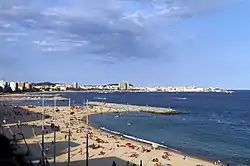 View of Palamós from the beach of Sant Antoni de Calonge