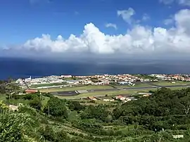 View of the town and the airport