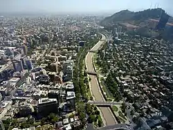 Mapocho River in Providencia