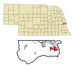 Location of Offutt AFB, Nebraska