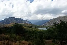 Mountain scenery with a lake