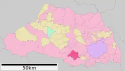 Location of Sayama in Saitama Prefecture