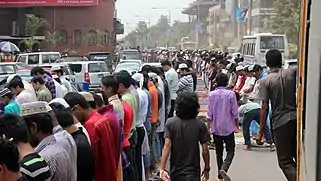 Friday prayer for Sunni Muslims in Dhaka, Bangladesh